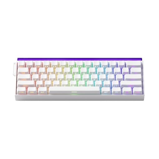 Bàn phím cơ có dây AKKO Veekos Shine6- SP White Glare Magnetic Switch