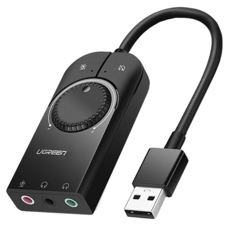 Card Sound USB 2.0 có điều khiển volume hỗ trợ Mic&Loa Ugreen 40964