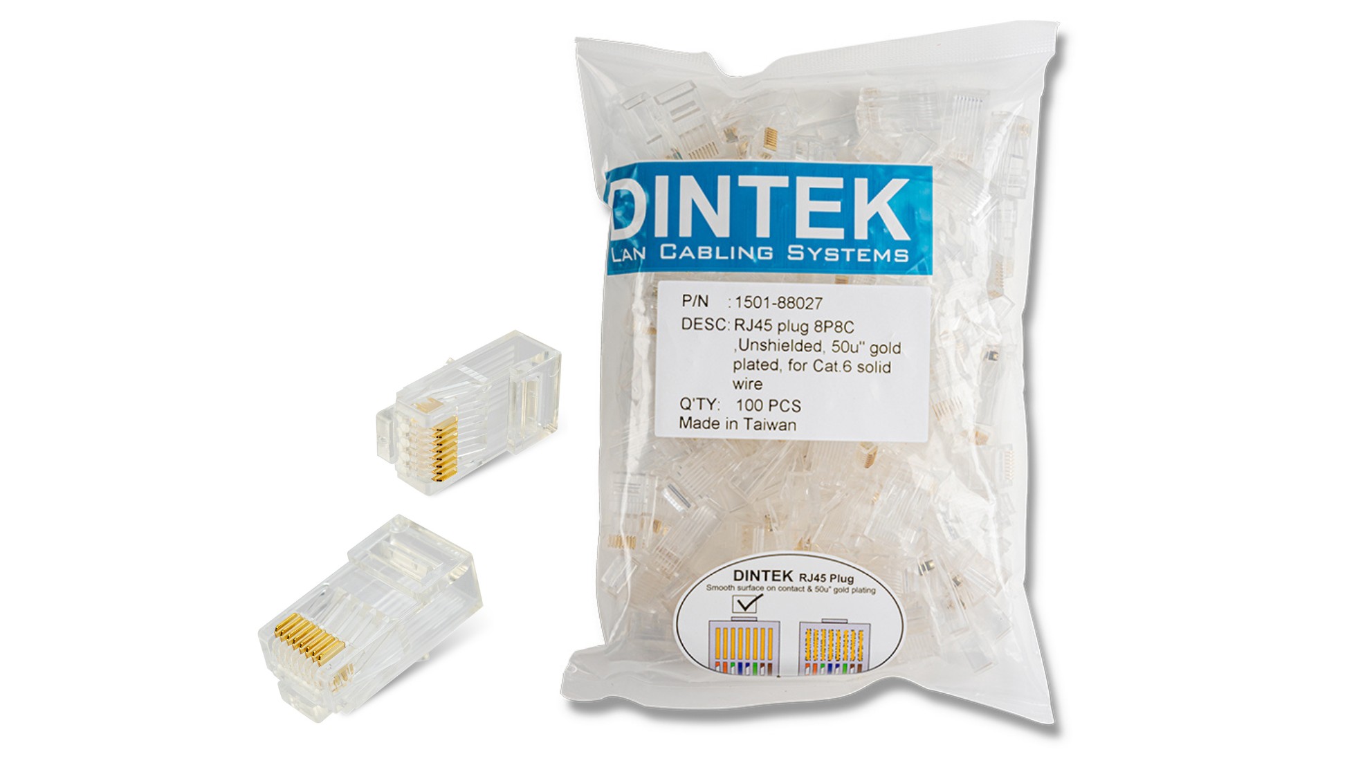 Đầu RJ45 Dintek Cat6
