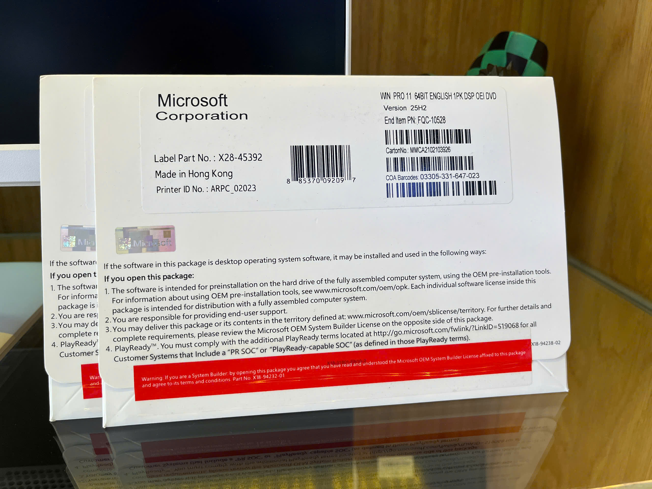 Phần mềm Windows 11 Pro 64Bit Eng Intl 1pk DSP OEI DVD