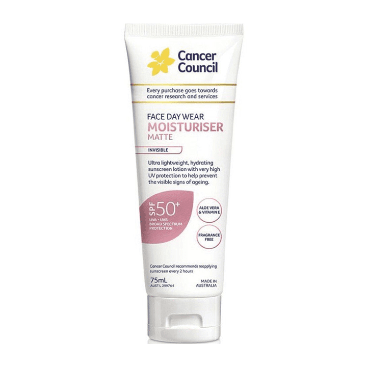 Cancer Council Face Day Wear Invisible SPF 50+ 75ml, HỒNG SIÊU MỎNG NHẸ