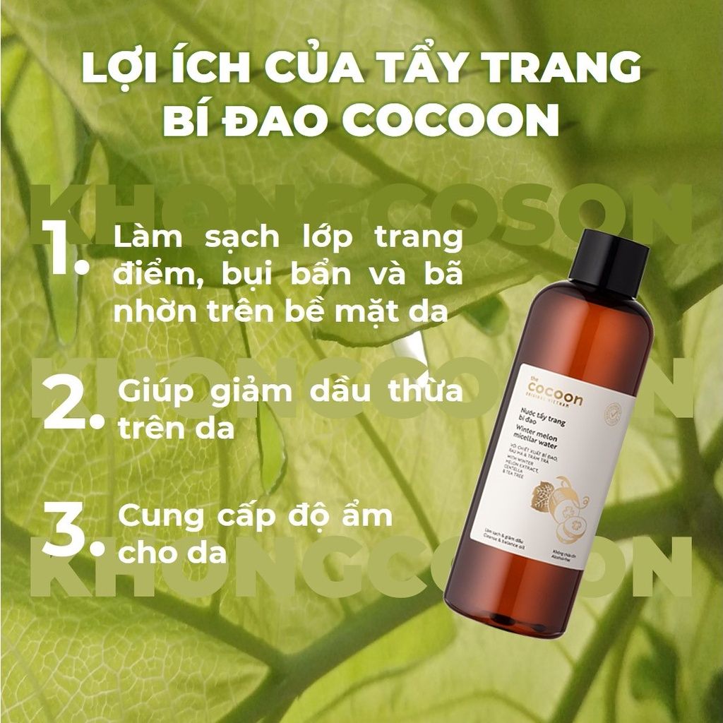 Cocoon - Nước tẩy trang Bí đao, 500ml