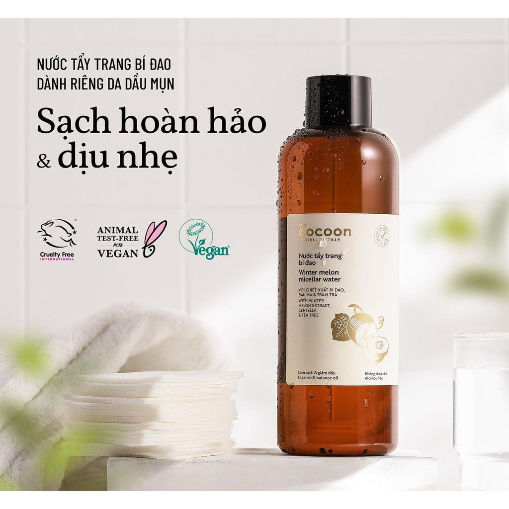 Cocoon - Nước tẩy trang Bí đao, 500ml