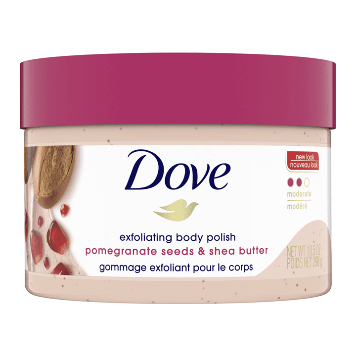 DOVE Exfoliating Body Polish, LỰU 298g (bản Mỹ - made in Slovakia)