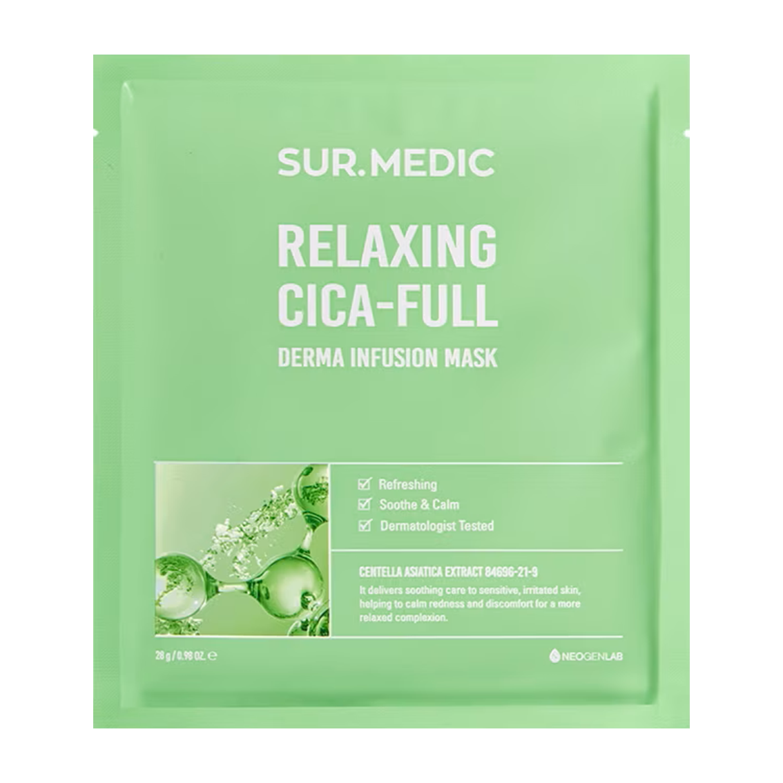 Sur Medic Relaxing Cica-Full Mask (xanh lá)