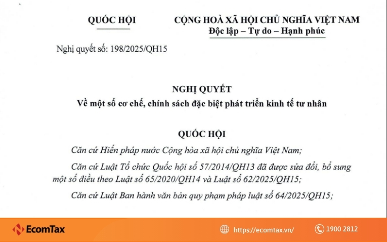 Nghị quyết 198/2025/QH15