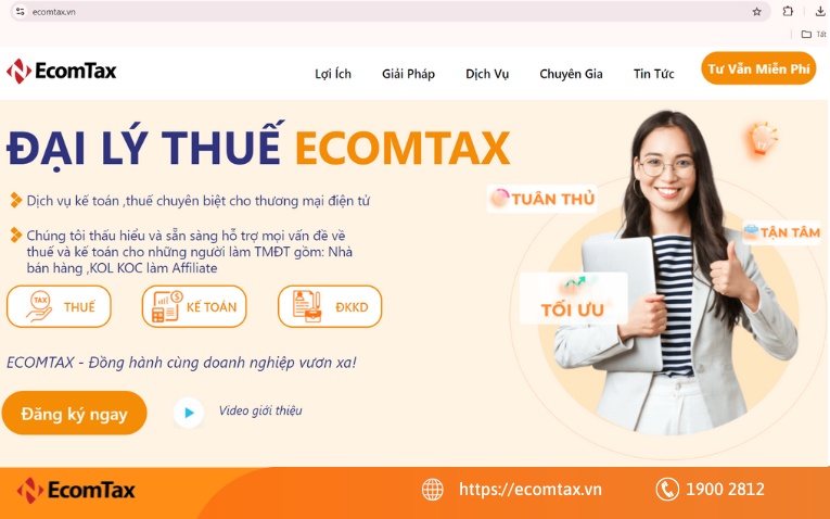 Dịch vụ kê khai thuế chuyên biệt cho thương mại điện tử (EcomTax)