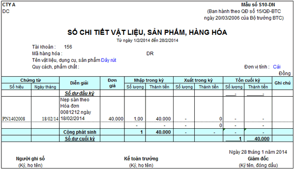 Các phương pháp kế toán hàng tồn kho