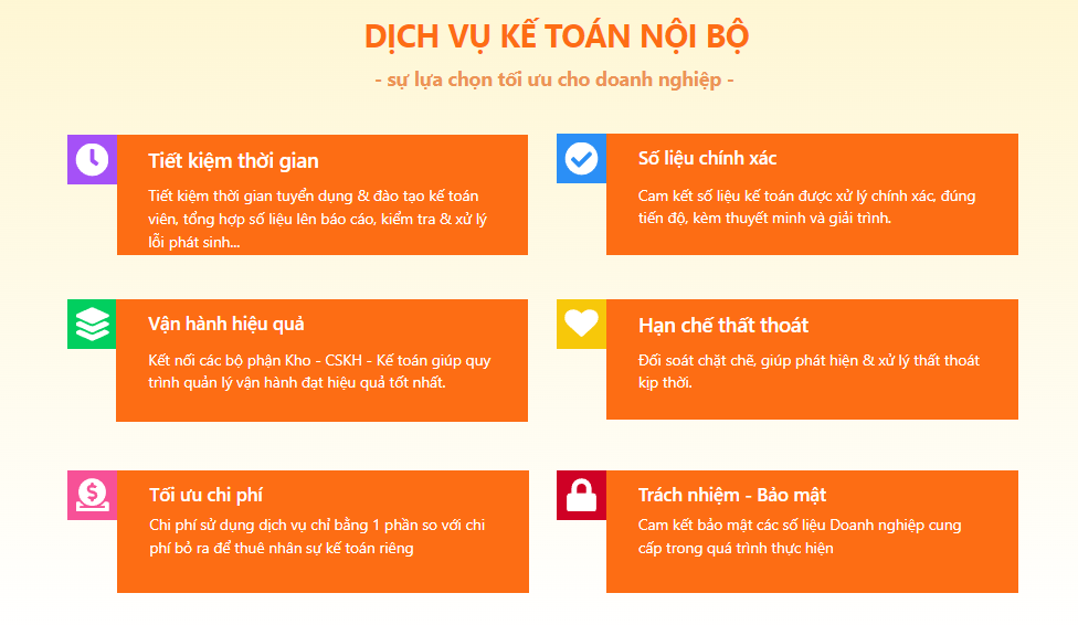 Dịch vụ kế toán nội bộ - sự lựa chọn tối ưu