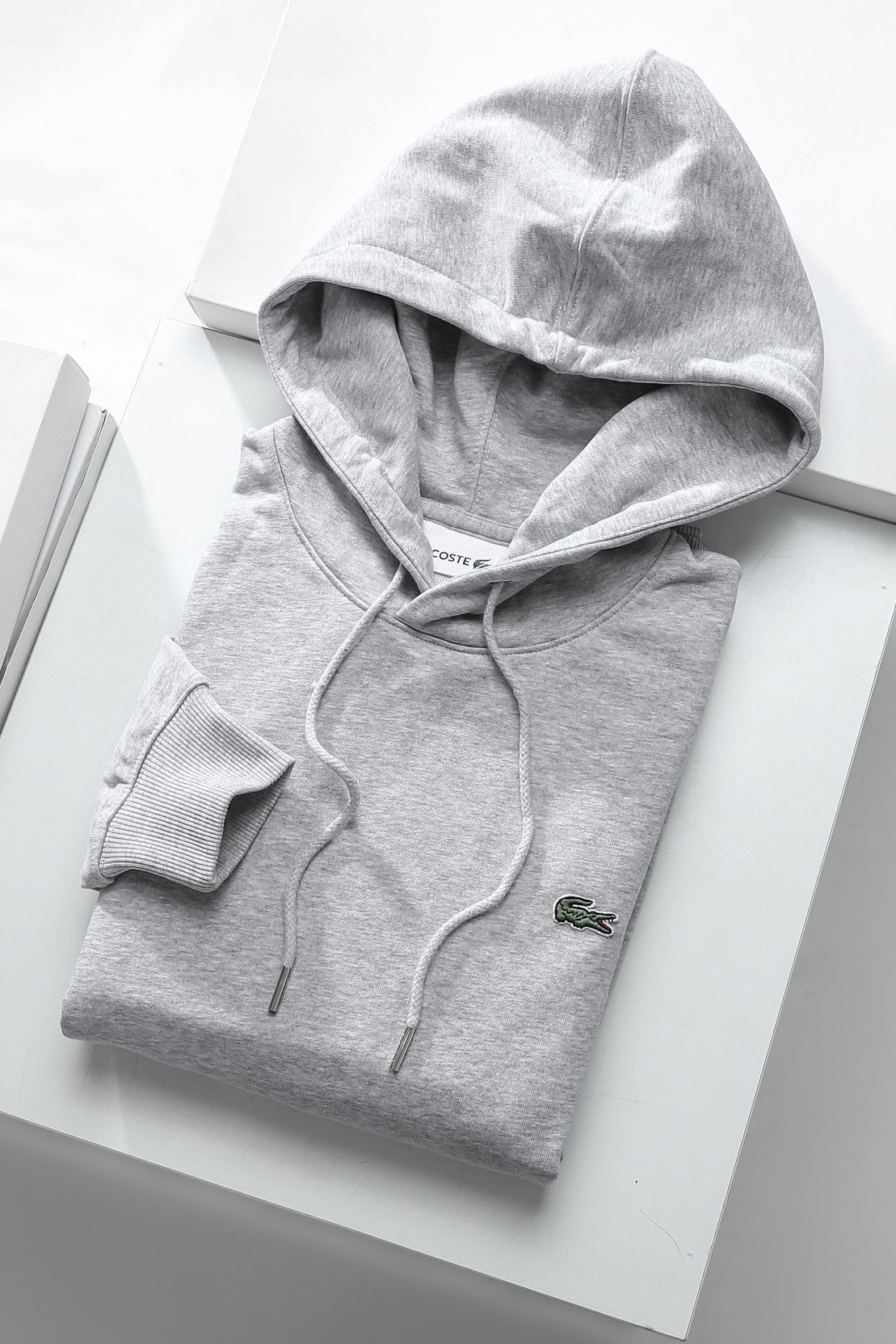 ÁO NỈ HOODIE LC CÁ XANH (2910)- XÁM