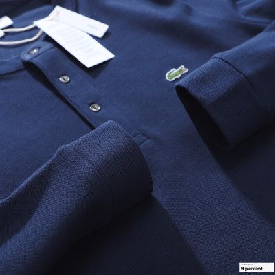 Áo dài tay nam LCSTE phối viền 81-Xanh navy