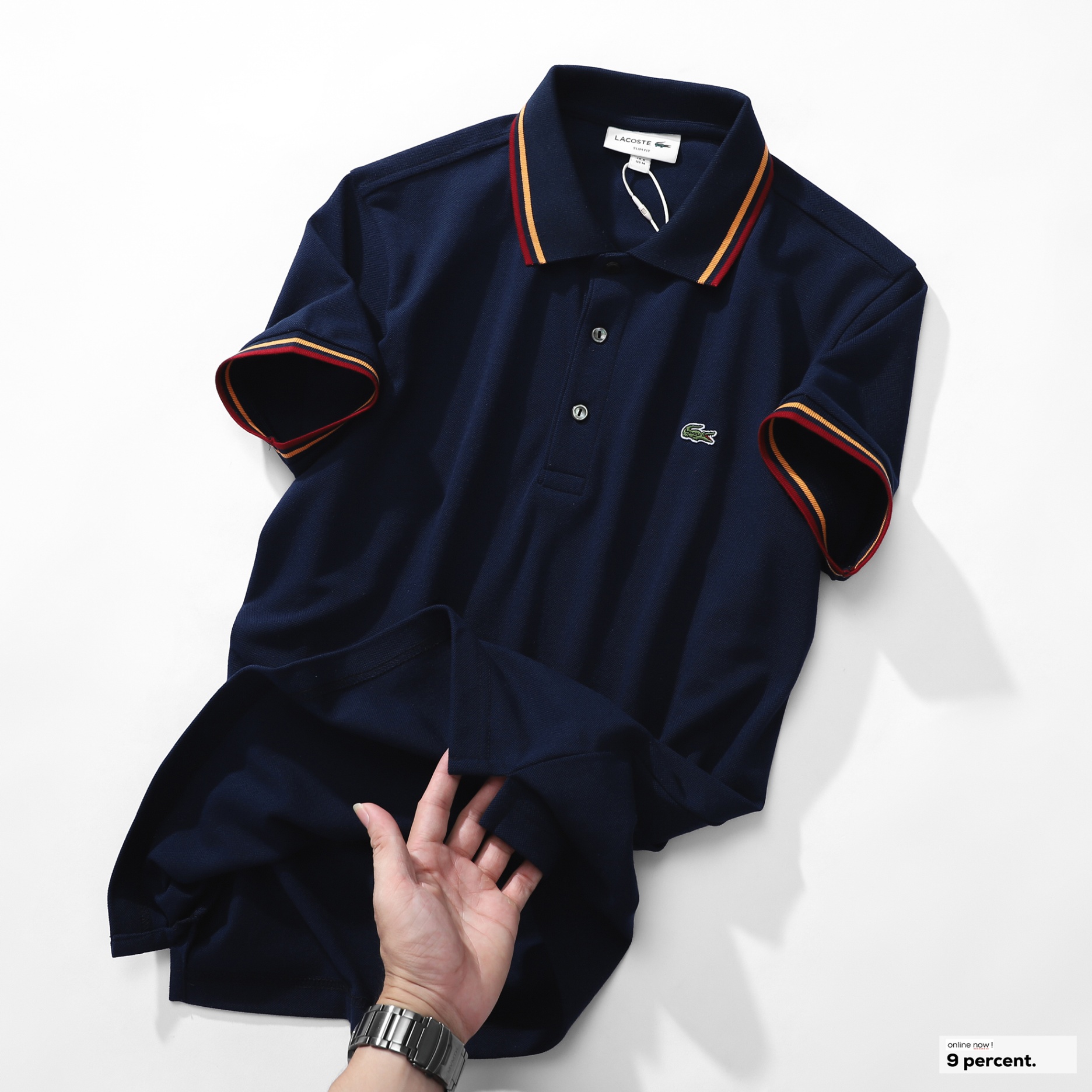 Áo polo nam LCSTE phối viền 104-Xanh navy