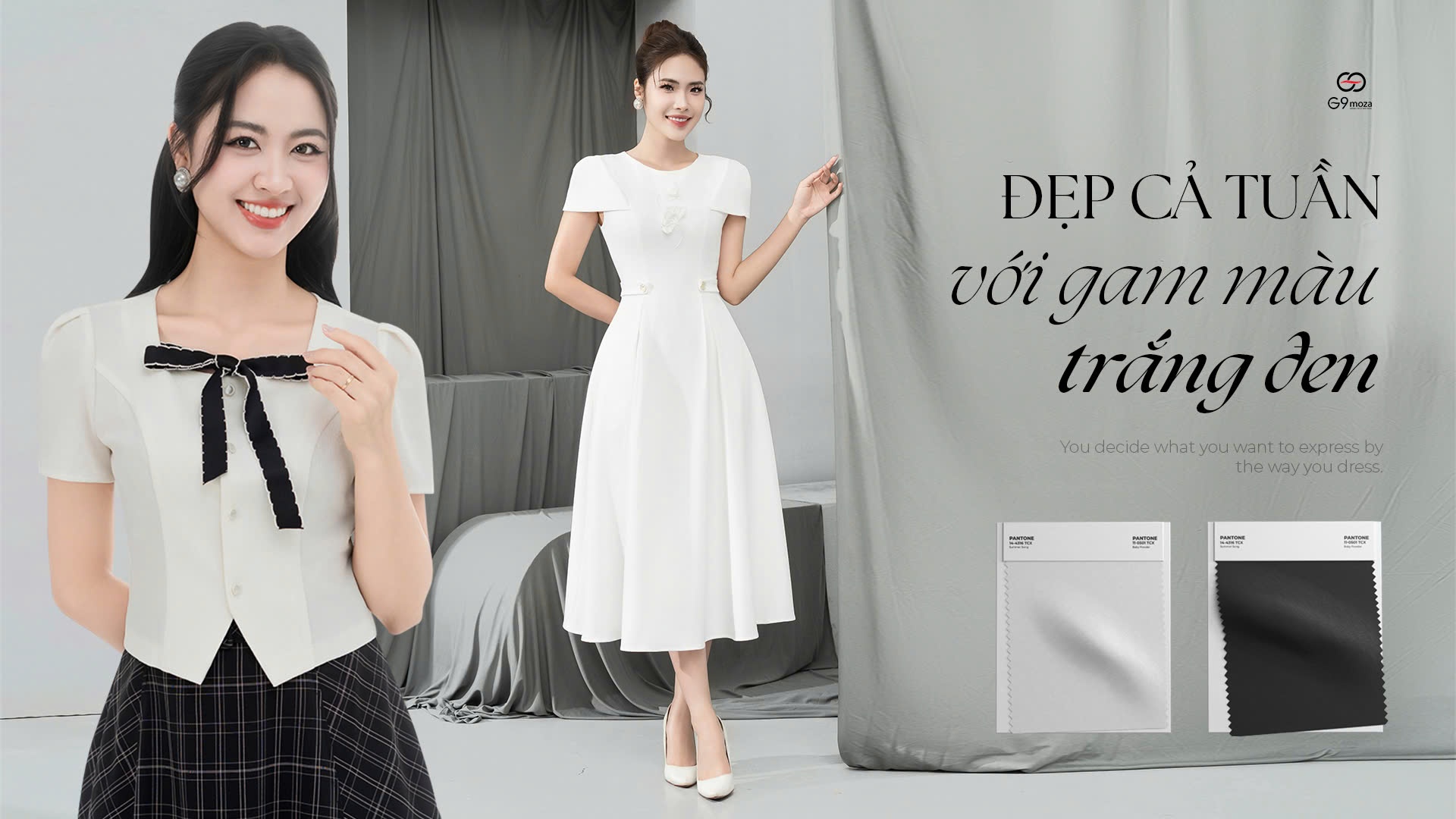 Đẹp cả tuần với gam màu trắng đen