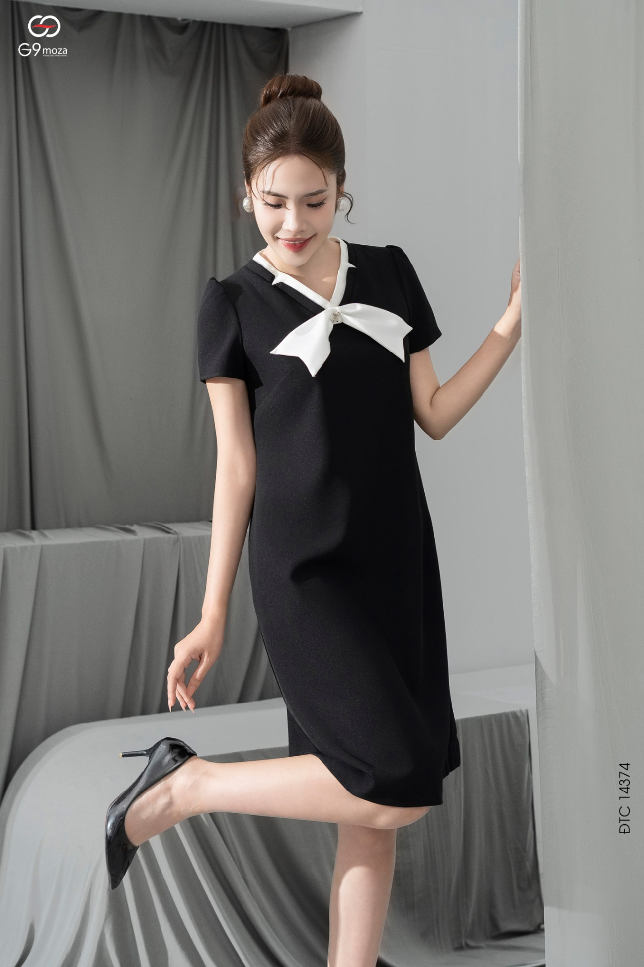 Đầm tay cộc dáng suông 25S16ĐTCS14374-2