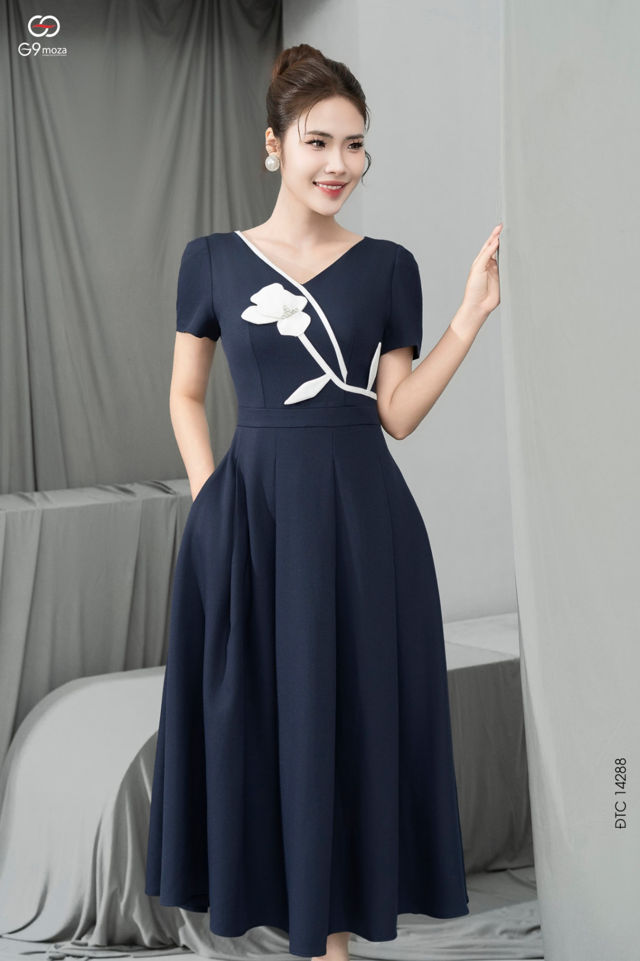 Đầm tay cộc dáng xòe 25S17ĐTCX14288-1