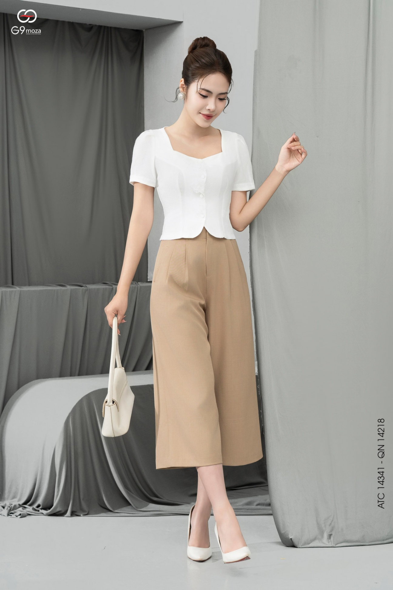 Áo tay cộc dáng croptop 25S57ATCCR14341-2