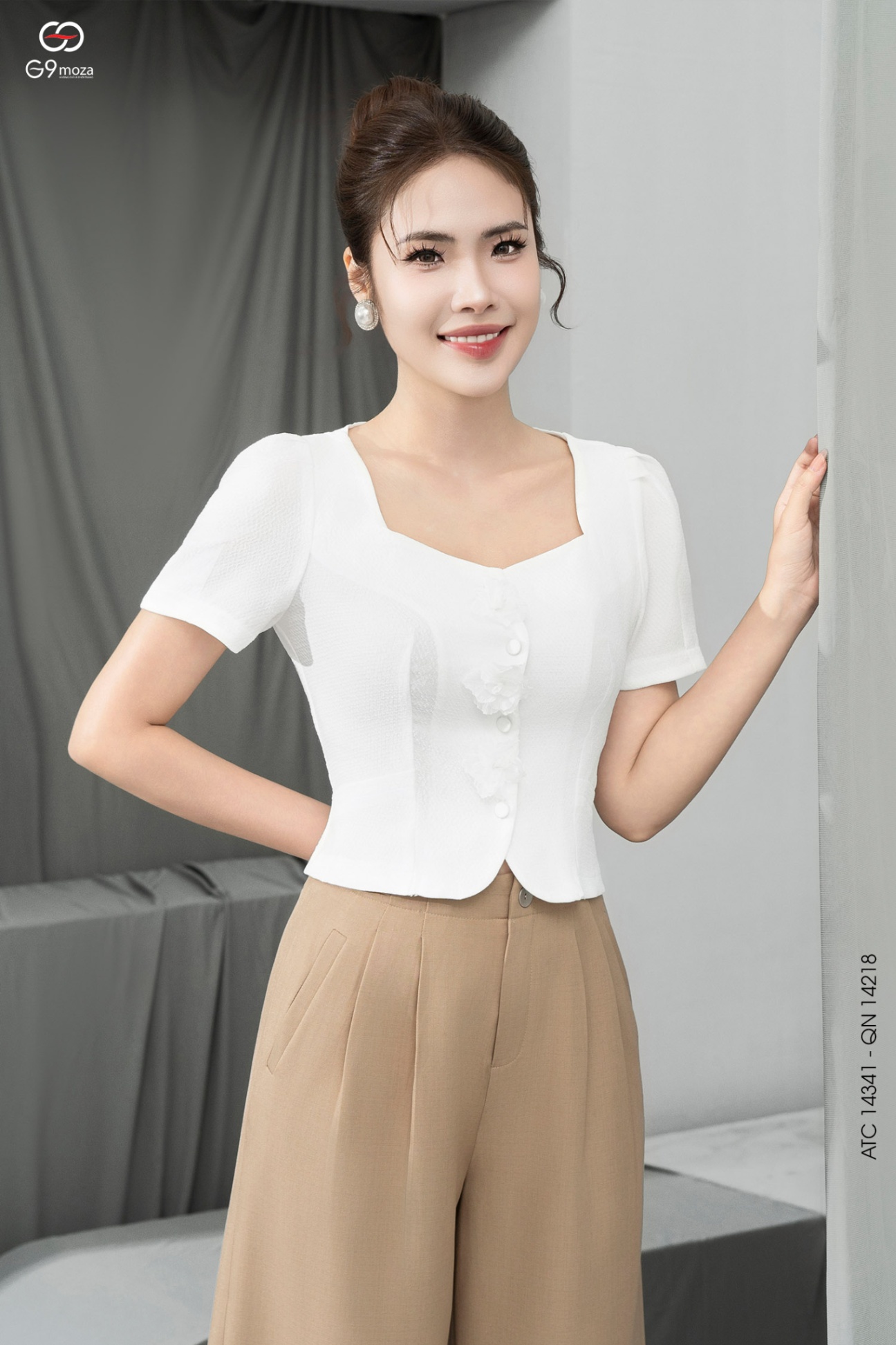 Áo tay cộc dáng croptop 25S57ATCCR14341-2