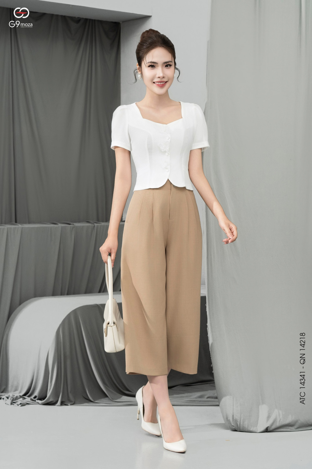 Áo tay cộc dáng croptop 25S57ATCCR14341-2