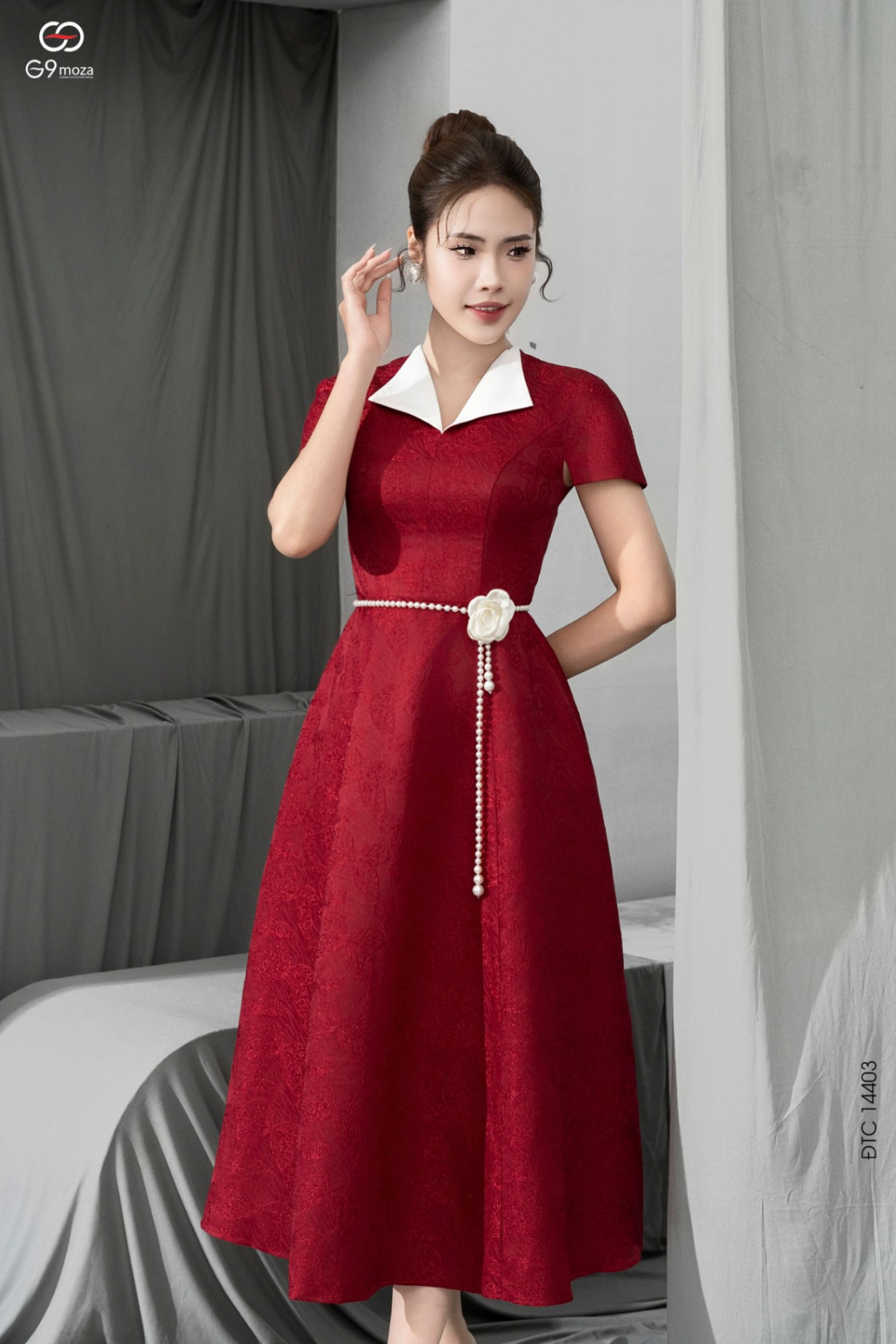 Đầm tay cộc dáng xòe 25S51ĐTCX14403-2