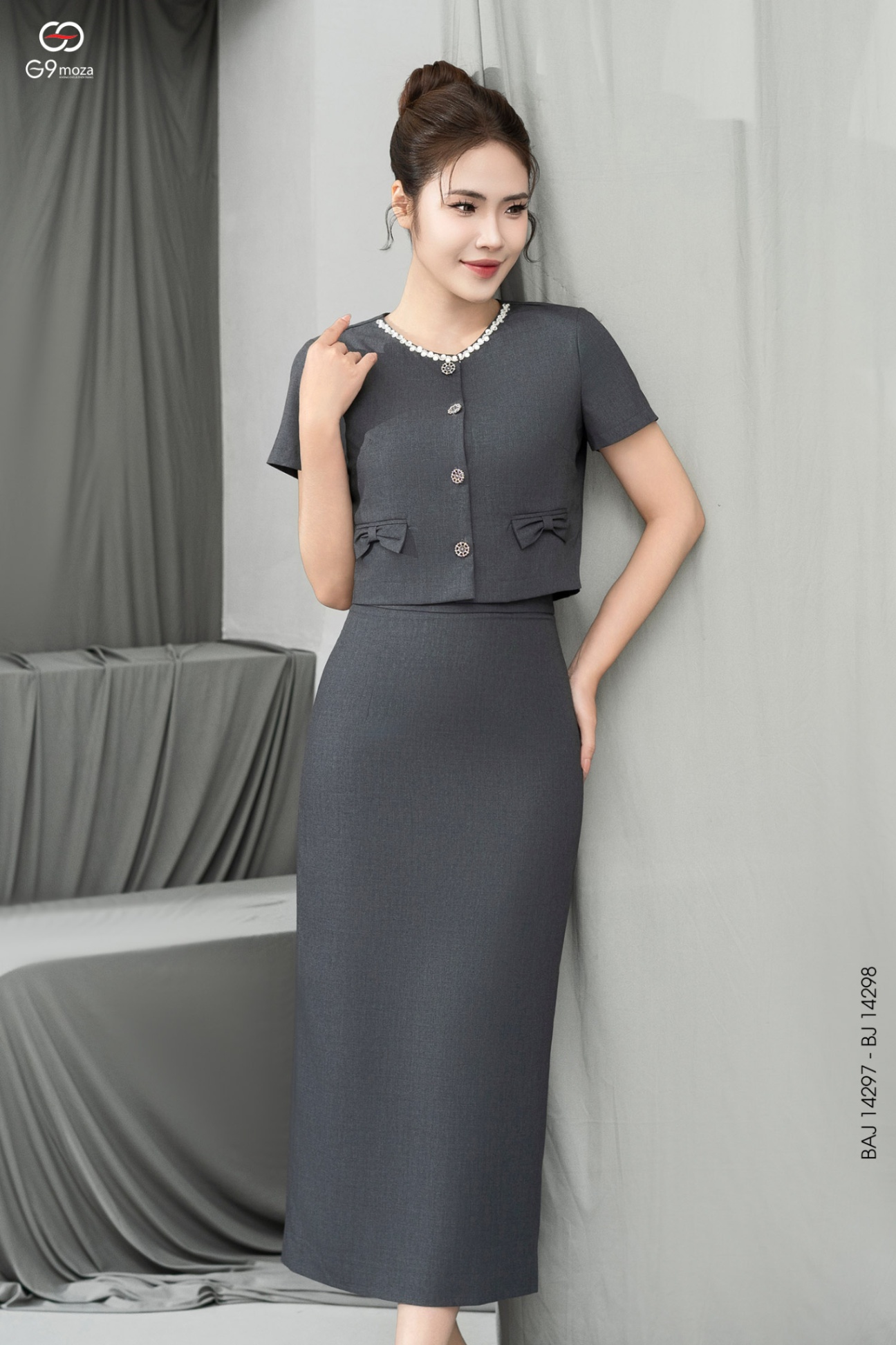 Áo kí giả dáng ngắn 25S16BAJ14297-1