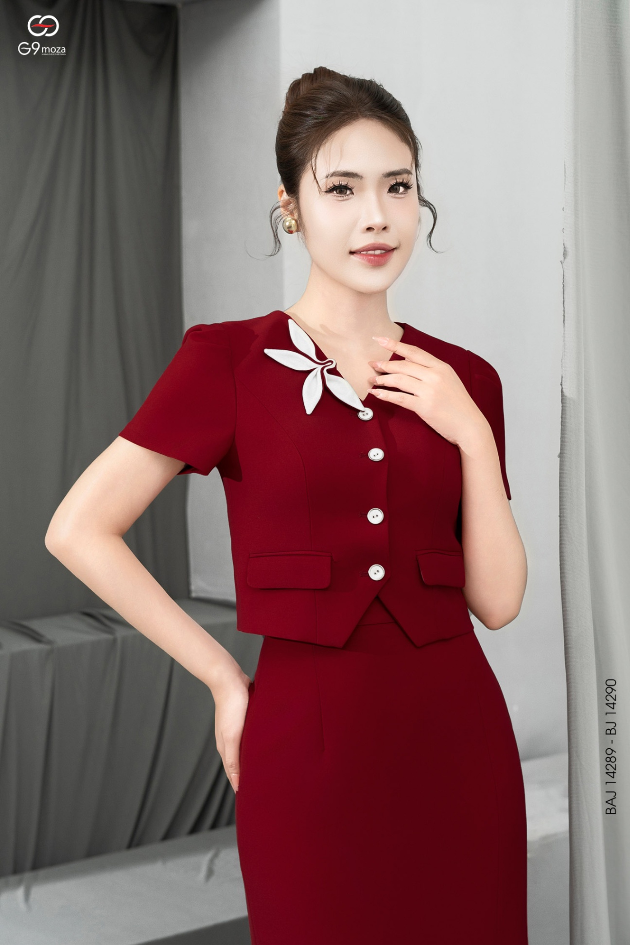 Áo kí giả dáng ngắn 25S11BAJ14289-1
