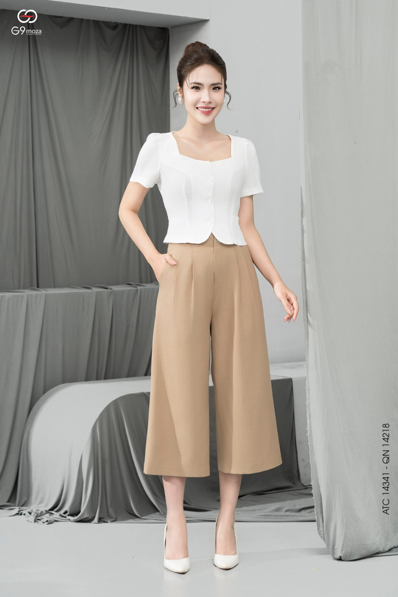Áo tay cộc dáng croptop 25S57ATCCR14341-2