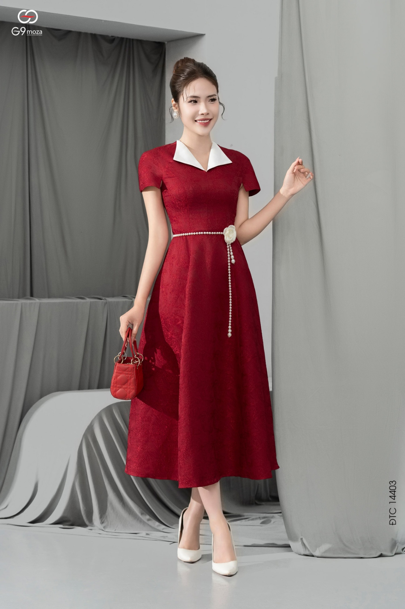 Đầm tay cộc dáng xòe 25S51ĐTCX14403-2