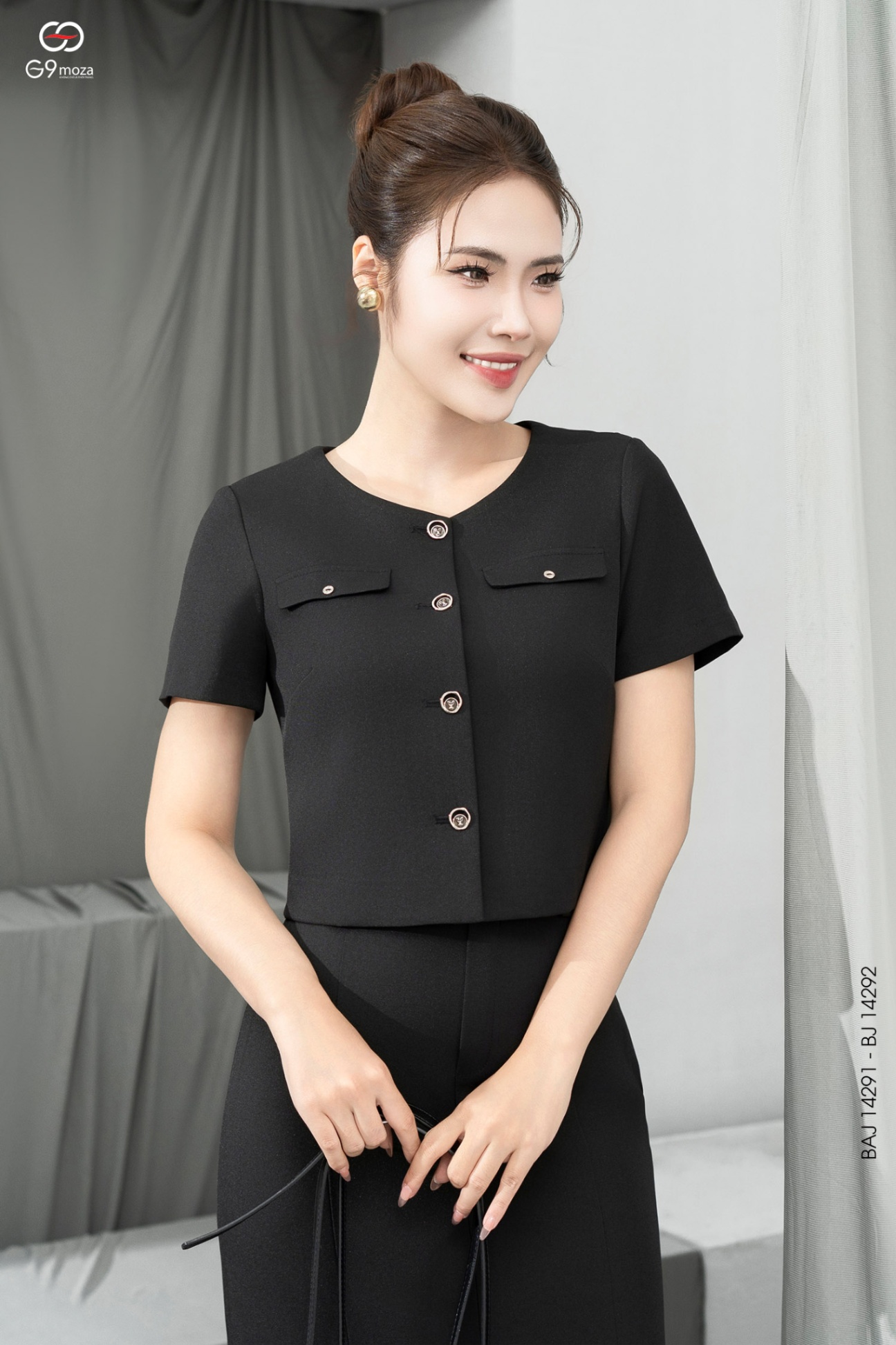 Áo kí giả dáng ngắn 25S12BAJ14291-1
