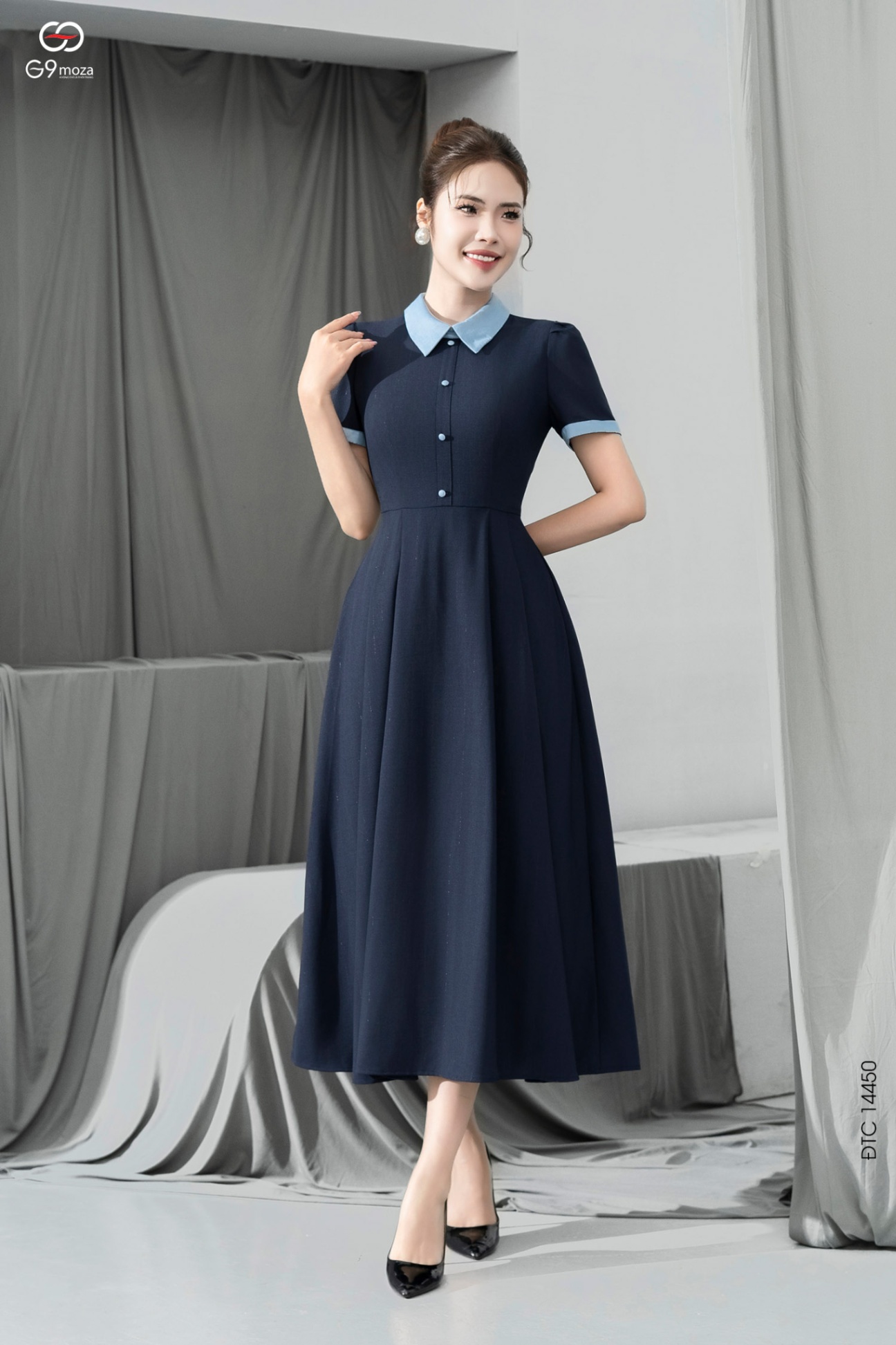 Đầm tay cộc dáng xòe 25S52ĐTCX14450-1