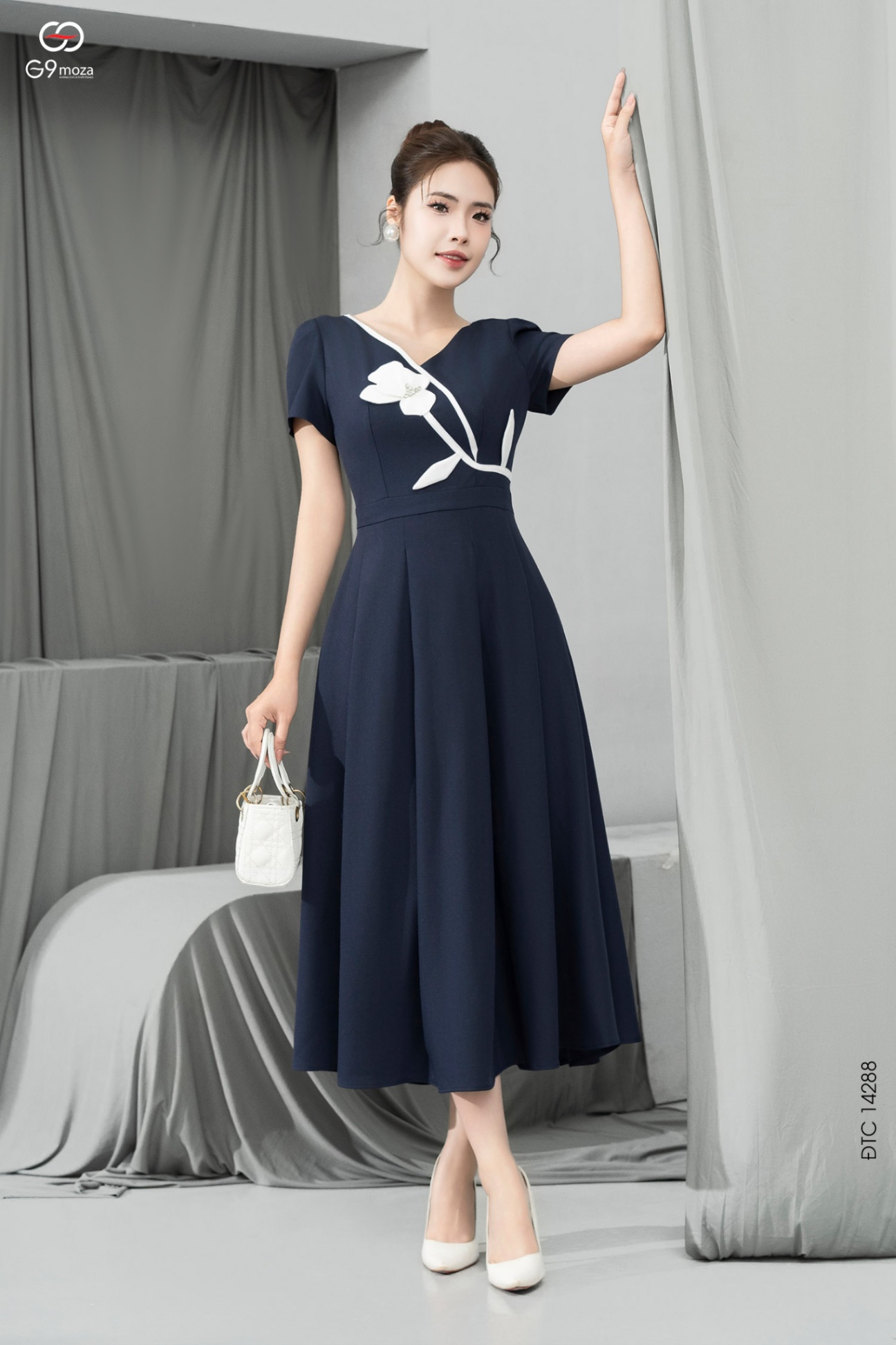 Đầm tay cộc dáng xòe 25S17ĐTCX14288-1