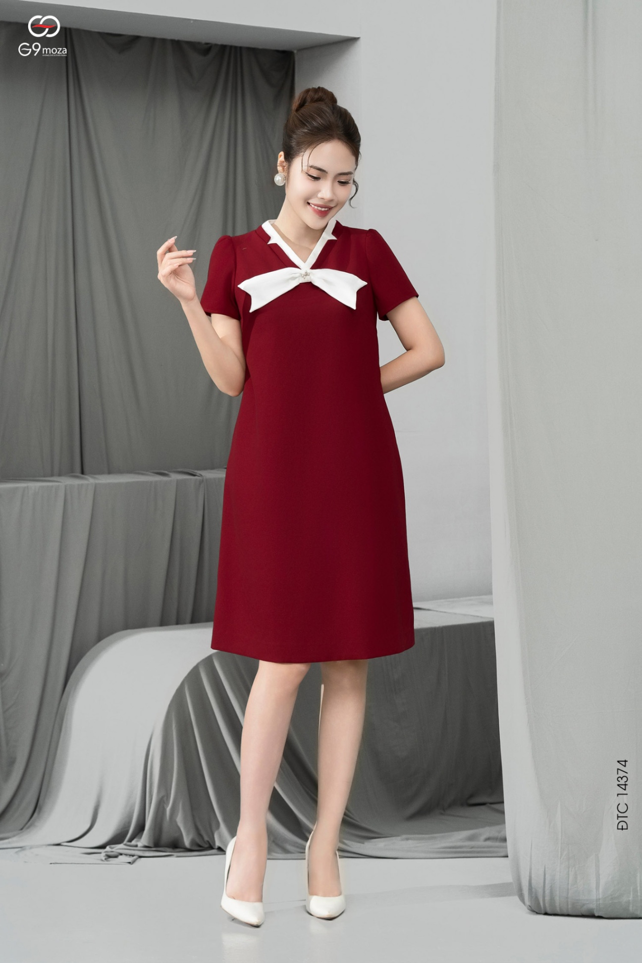 Đầm tay cộc dáng suông 25S16ĐTCS14374-1