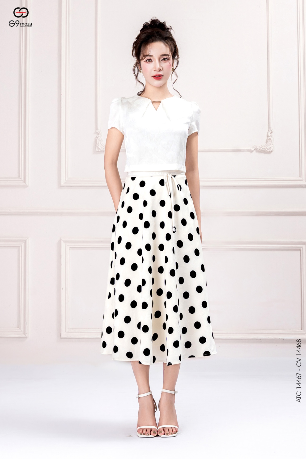 Chân váy midi dáng xòe 25S16CVX14468-2
