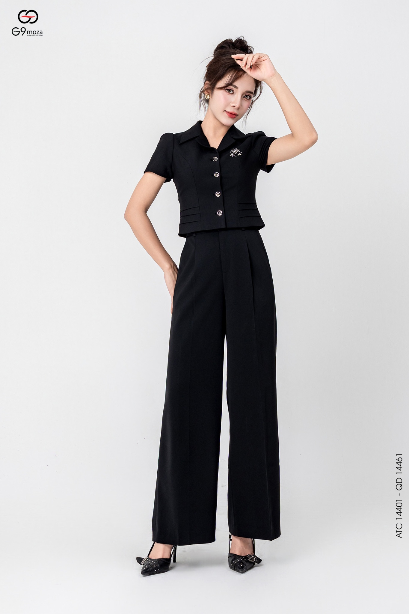 Quần dáng suông ống rộng 25S16QDS14461-1