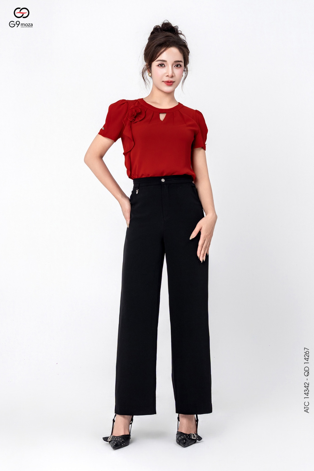 Quần dáng suông ống rộng 25S56QDS14267-1