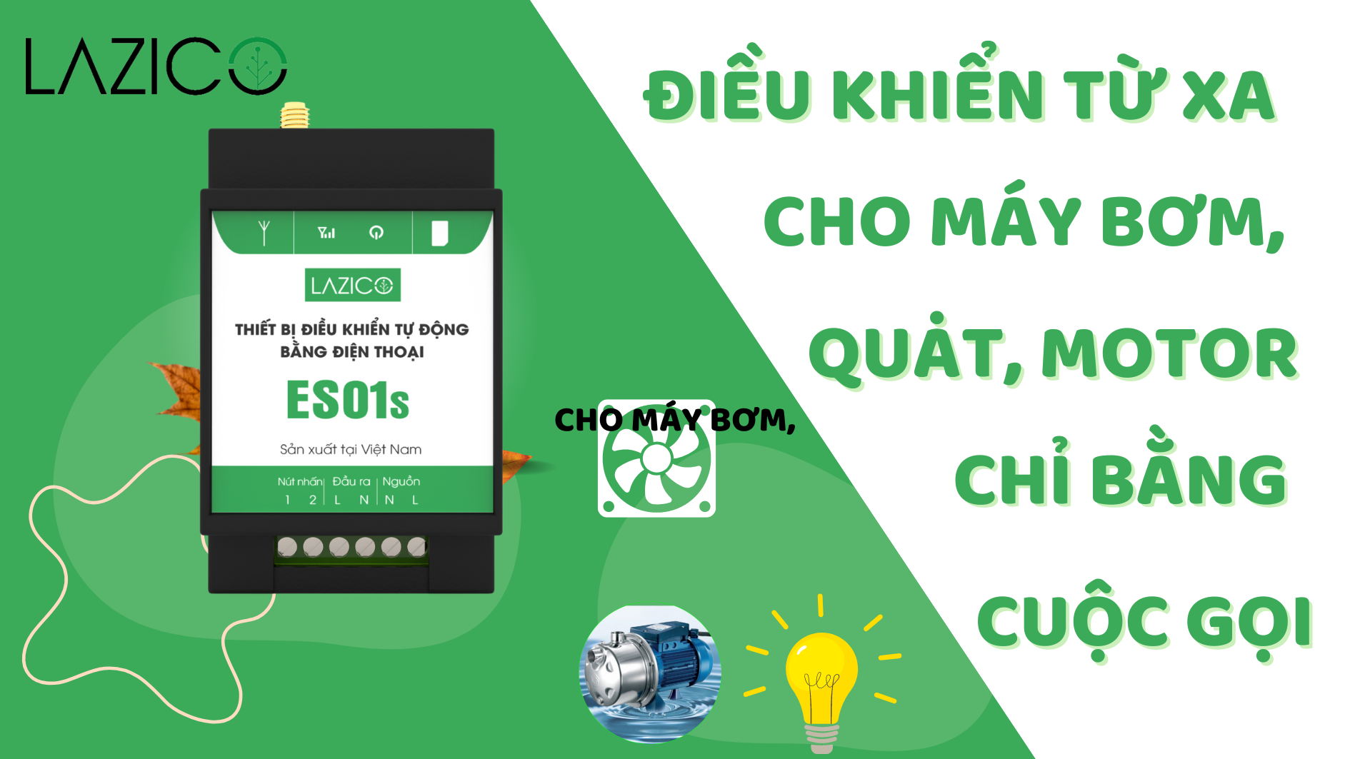 Điều khiển bật tắt từ xa chỉ bằng 1 cuộc gọi, điện thoại nào cũng sử dụng được