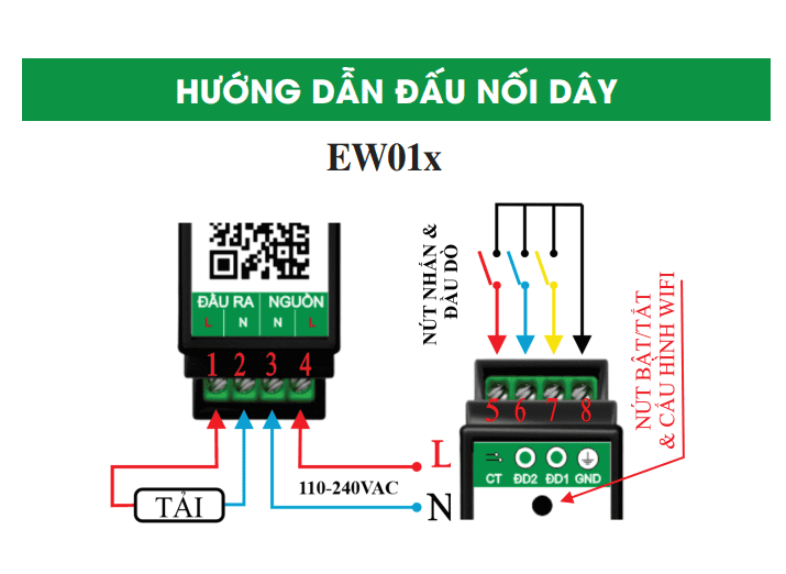 Hướng dẫn đấu nối bộ điều EW01x