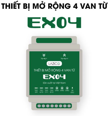 EX04-Bộ Mở Rộng Điều Khiển 4 Van Điện Từ