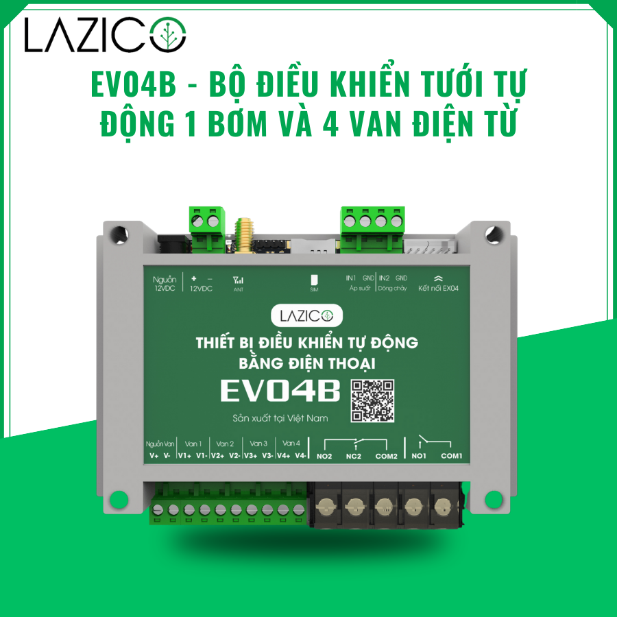 EV04B - Thiết bị điều khiển từ xa 1 bơm và van từ công suất 1500W