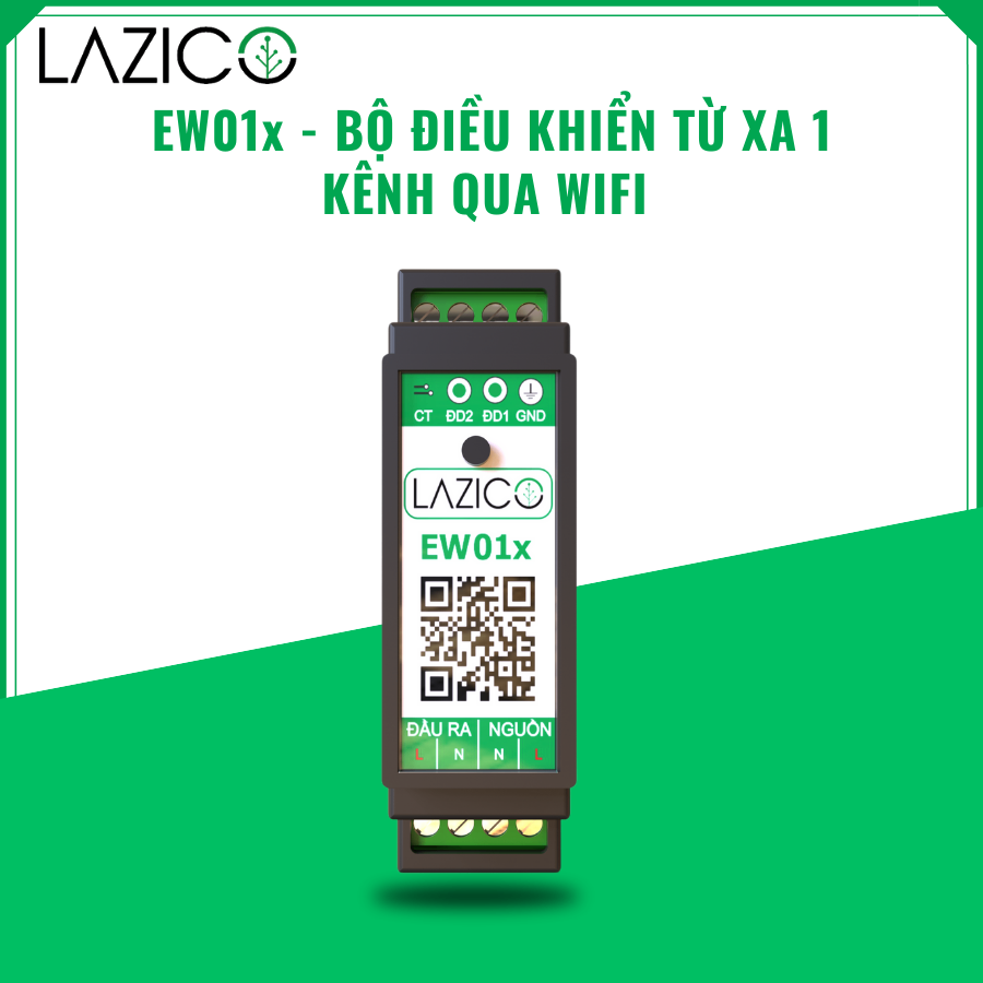 EW01x- Bộ điều khiển từ xa qua Wifi 1 kênh có tích hợp đầu dò giám sát sự cố