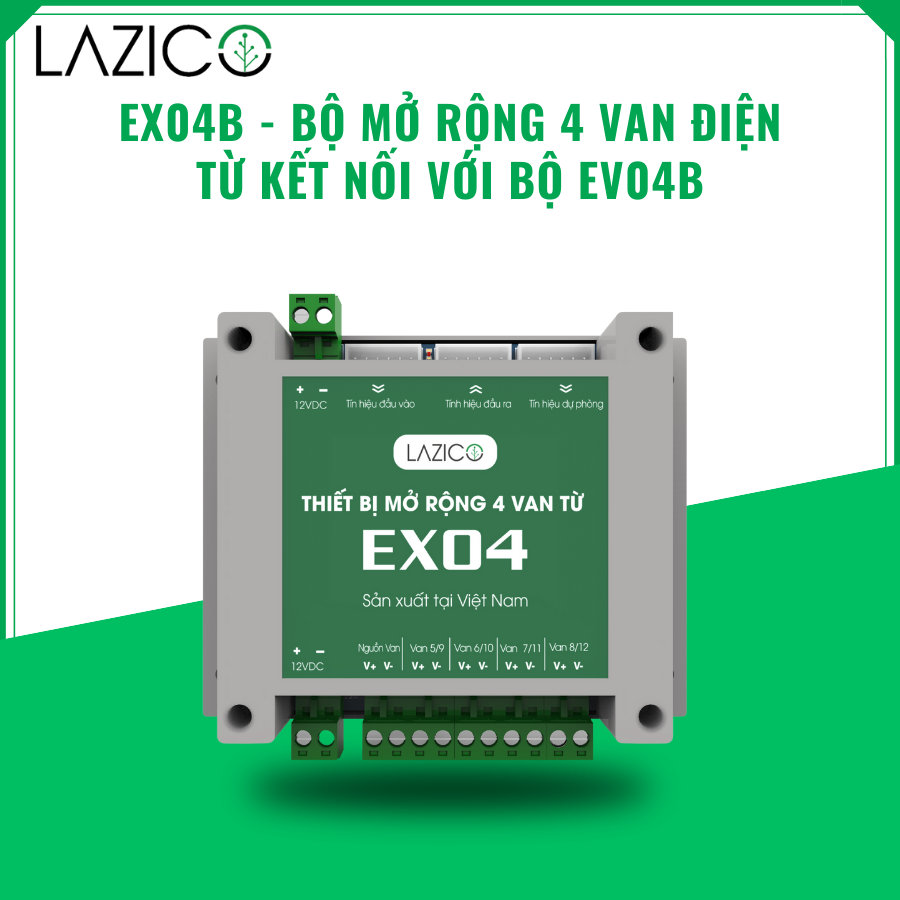 EX04 Bộ mở rộng 4 van từ kết nối với EV04B