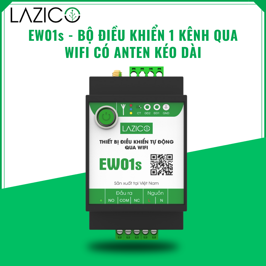 EW01s- Bộ điều khiển từ xa qua wifi 1 kênh- ăn ten dây kéo dài, thu sóng cực tốt