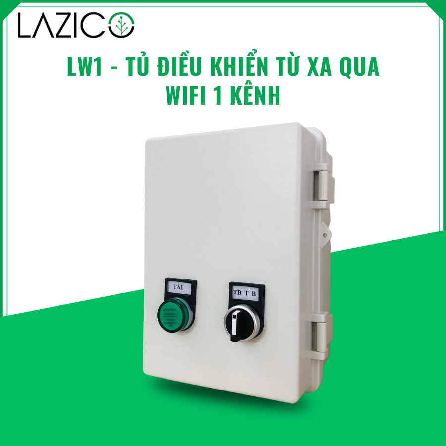 LW1B - Tủ điều khiển bật tắt máy bơm từ xa qua wifi - Bơm 3HP 1 Pha