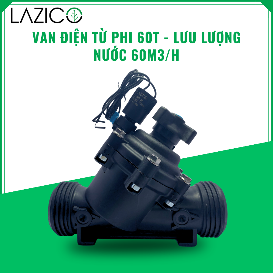 VT60T - Van điện từ 60T 24VDC lưu lượng nước 60m3/h thay thế van điện từ phi 90