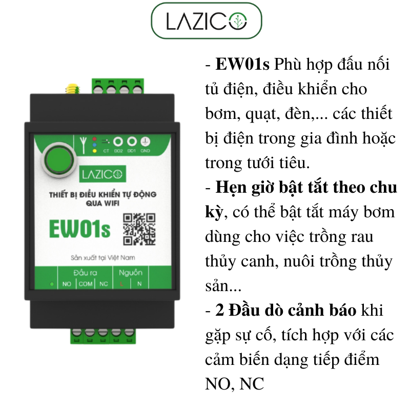 EW01s- Bộ điều khiển từ xa qua wifi 1 kênh- ăn ten dây kéo dài, thu sóng cực tốt