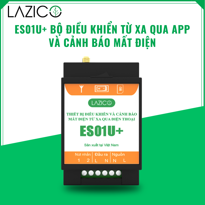 ES01U+ Bộ điều khiển từ xa qua sim dùng APP và cảnh báo mất điện