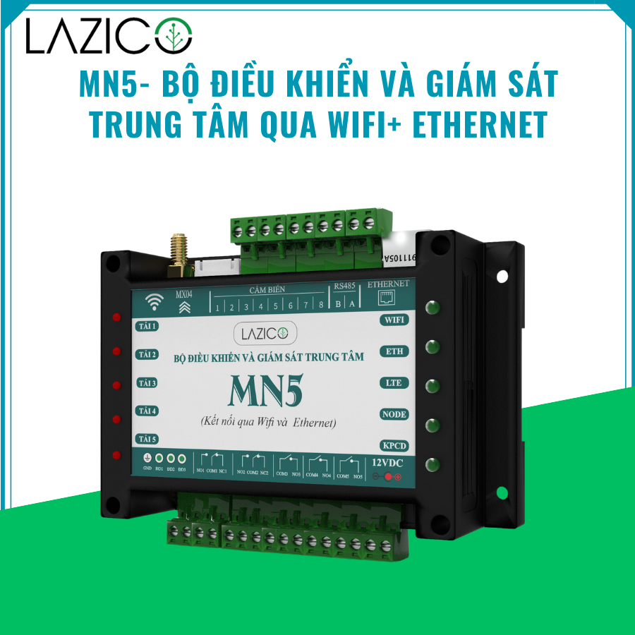 MN5- Bộ điều khiển và giám sát trung tâm qua Wifi+ Ethernet