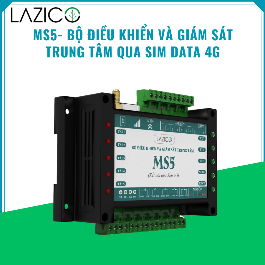 MS5- Bộ điều khiển và giám sát trung tâm qua SIM DATA 4G