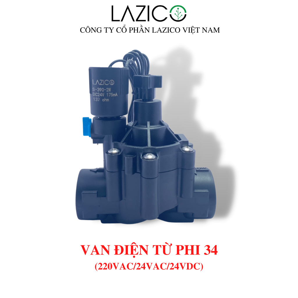 VT34-24VDC-Van điện từ dùng cho tưới tiêu- Phi 34- Điện áp 24VDC