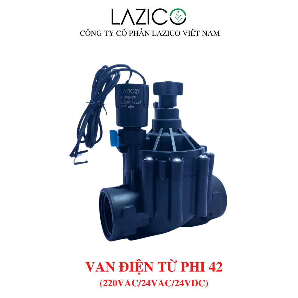 VT42-Van điện từ dùng cho tưới tiêu- Phi 42- Điện áp 24VDC