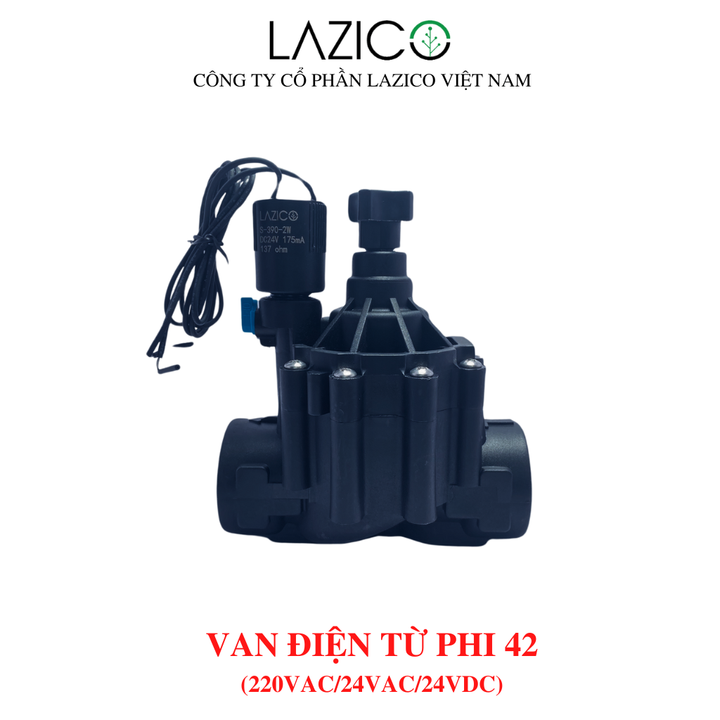 VT42-Van điện từ dùng cho tưới tiêu- Phi 42- Điện áp 24VDC